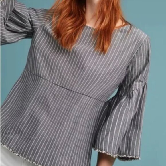 dolan Tops - Anthropologie Dolan Striped Bell Sleeve Top